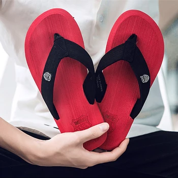 

COOLSA Men's Rubber Casual Beach Flip Flops Lover's Trends Vacation Water Sports Slippers Breathable Non-slip Home Slides Hot