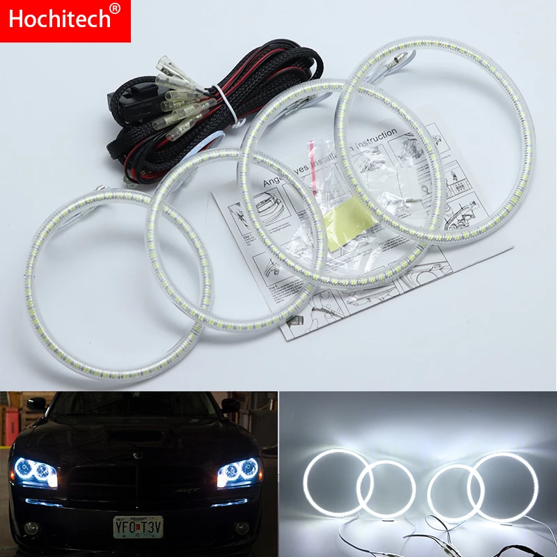 for Dodge Charger 2005 to 2010 Ultra bright SMD white LED angel eyes