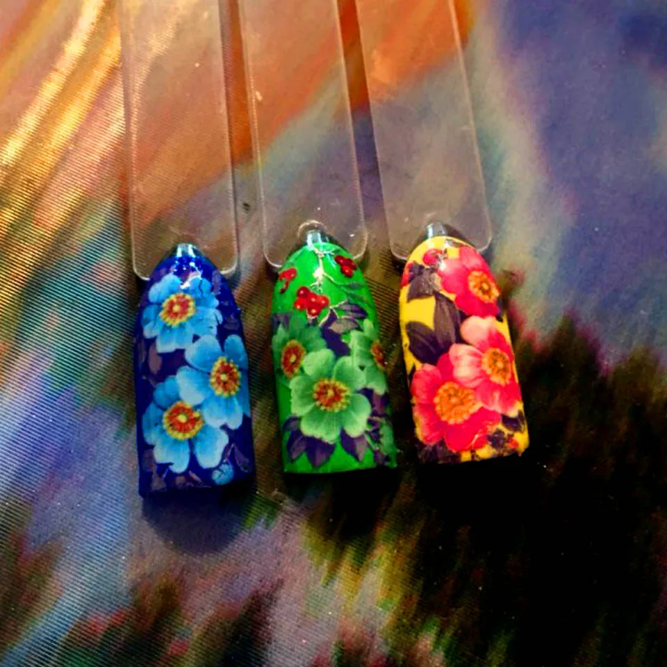 Flowers Nail Transfer Foil Symphony Foil for Manicure Nail Art Transfer