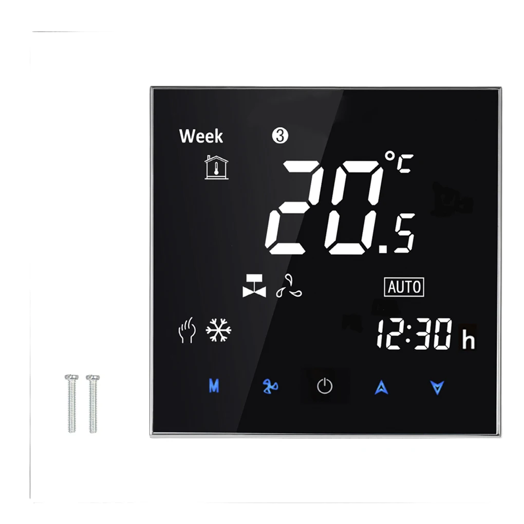 

Air Conditioner Temperature Controller Mirror Face 2 Pipe Thermostat LCD Touch Screen for Modbus Communication