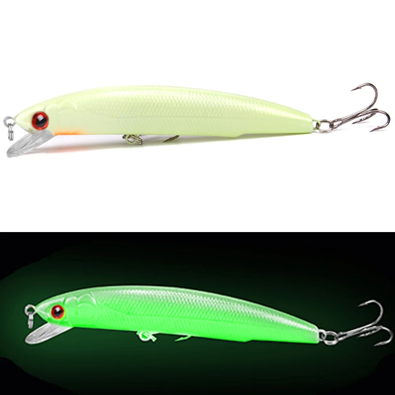 

1PCS Fishing Lure Luminous Minnow Lures Hard Bait Pesca 12CM/17G Fishing Tackle isca artificial Quality Night Fishing Lure