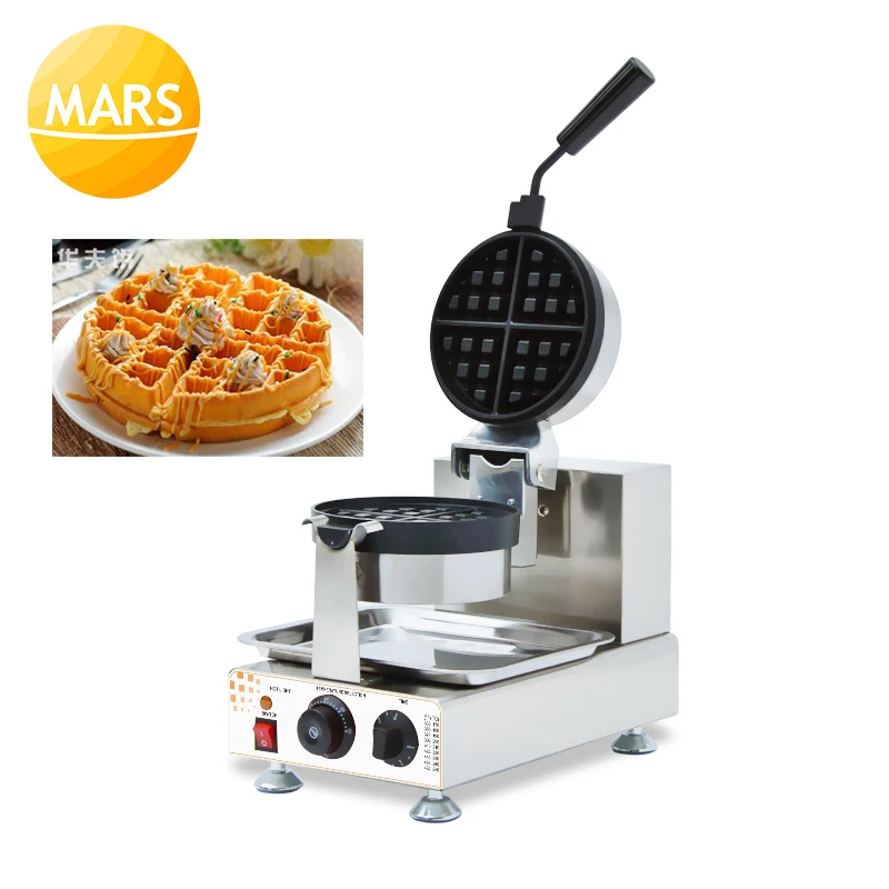 Commercial Electric 110v/220v Rotate Waffle Maker 34cm Waffles Cake
