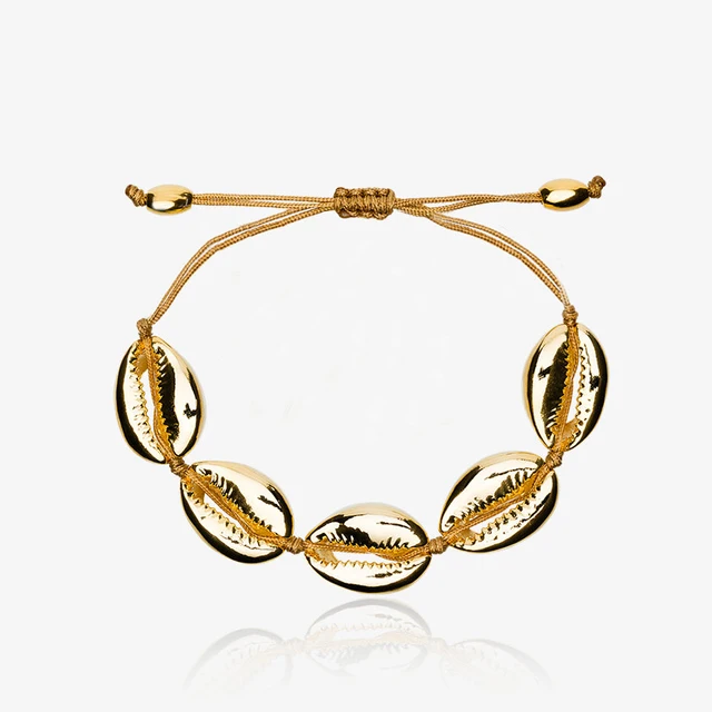 Aliexpress naturel PUKA coquille BRACELET or coquille de vache bracelets boho mode plage coquillage femmes bracelets