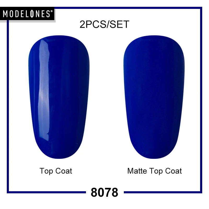 Modelones 2Pcs/Lot Matte Top Coat Gel Nail Polish Set DIY Matte Effect Led Nail Gel Varnish Kits Semi Permanent UV Hybrid Gel
