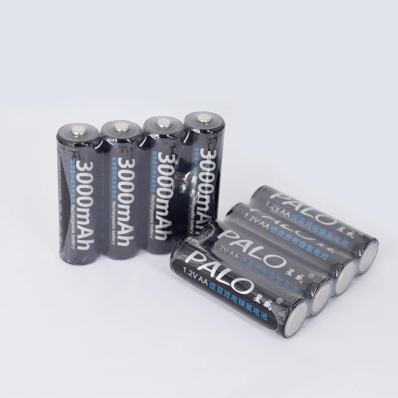 8Pcs PALO 1.2V 3000mAh AA Rechargeable Battery and 8Pcs 1100mAh AAA Rechargeable Batteries For Toys Car