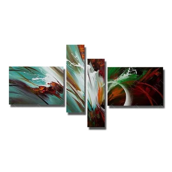 

Beautiful Color Pictures 5 Peices Abstract Modern Knife Painting Living Room Wall Decor Canvas Pictures No Framed