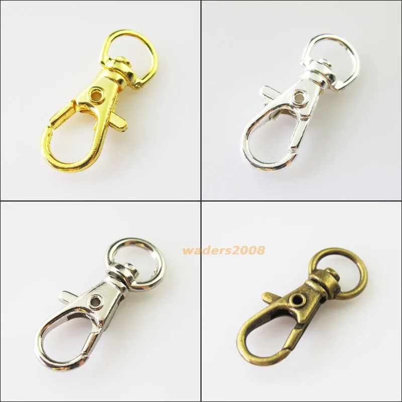 

8Pcs Big Lobster Claw Clasps Key Chain Clasps Jewelry Gold Silver Bronze Plated 10x23mm