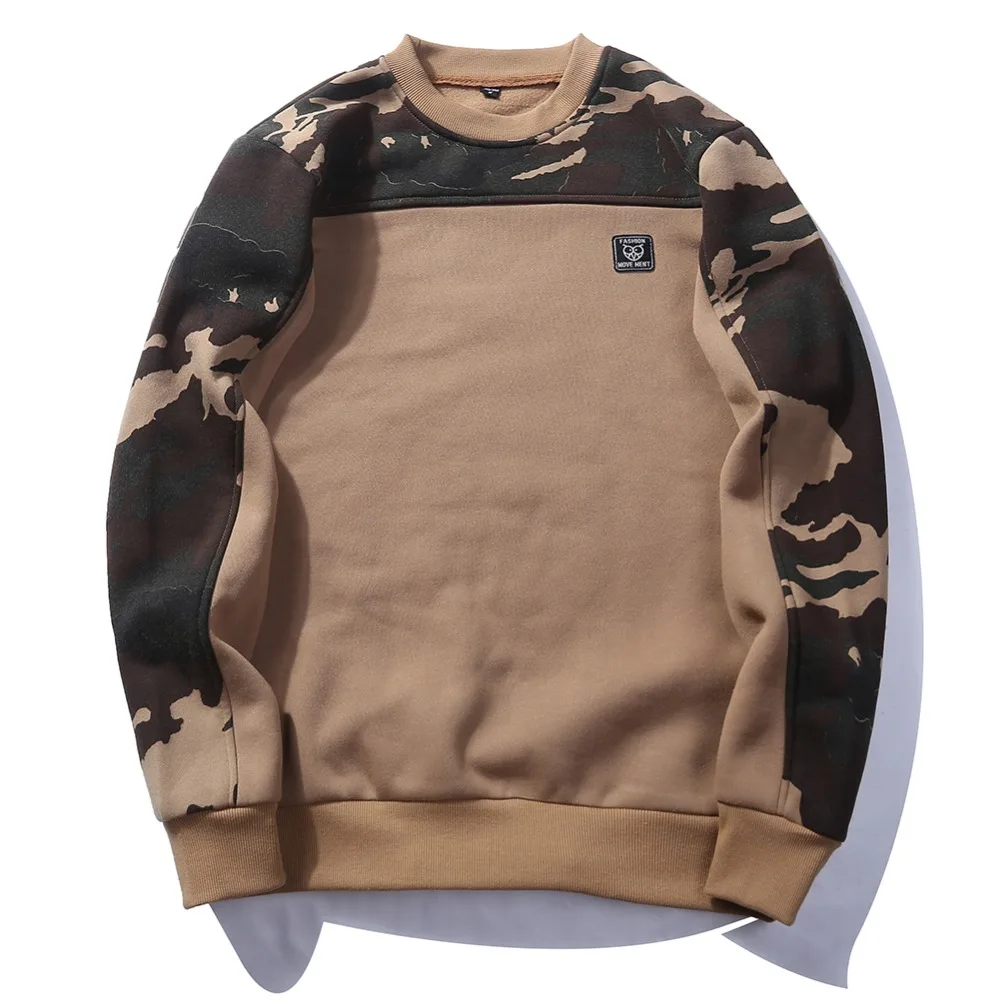 

USA SIZE Side Buckle Ribbon Camouflage Hoodies 2018 Mens Hip Hop Casual Camo Pullover Hooded Sweatshirts Fashion Male Streetwear