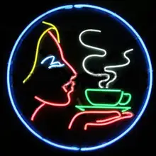Изготовленный На Заказ Кофе Open Glass неонового света вывеска пивной бар