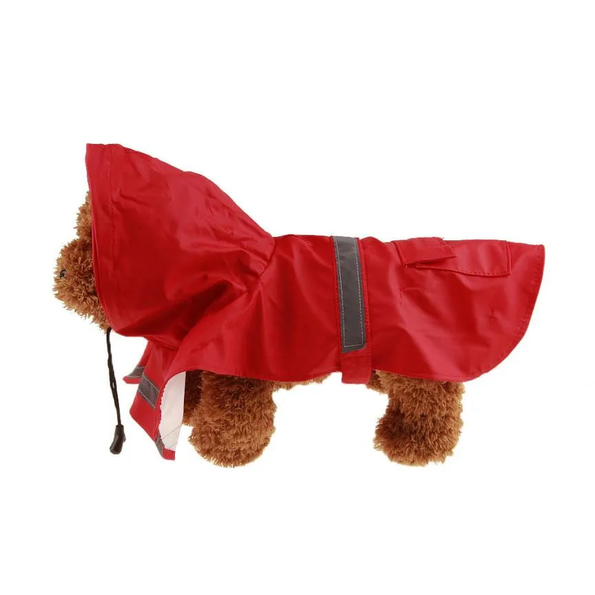 

XS~XXL Pet Dog Raincoat Clothes Waterproof Outdoor Waterproof Hooded Rain Coat Jacket 6 Colors Dog Clothes roupa cachorro EY11