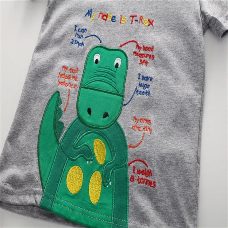 Jumping meters/футболки с рисунком для маленьких мальчиков 18/24 мес. 6 лет аппликацией в