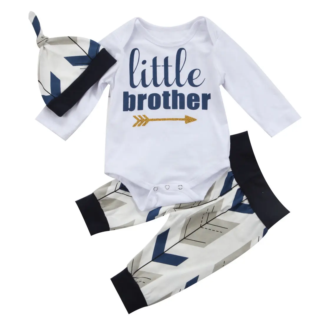 Newborn Baby Boys Clothes Set Infant Autumn Long Sleeve Little Brother