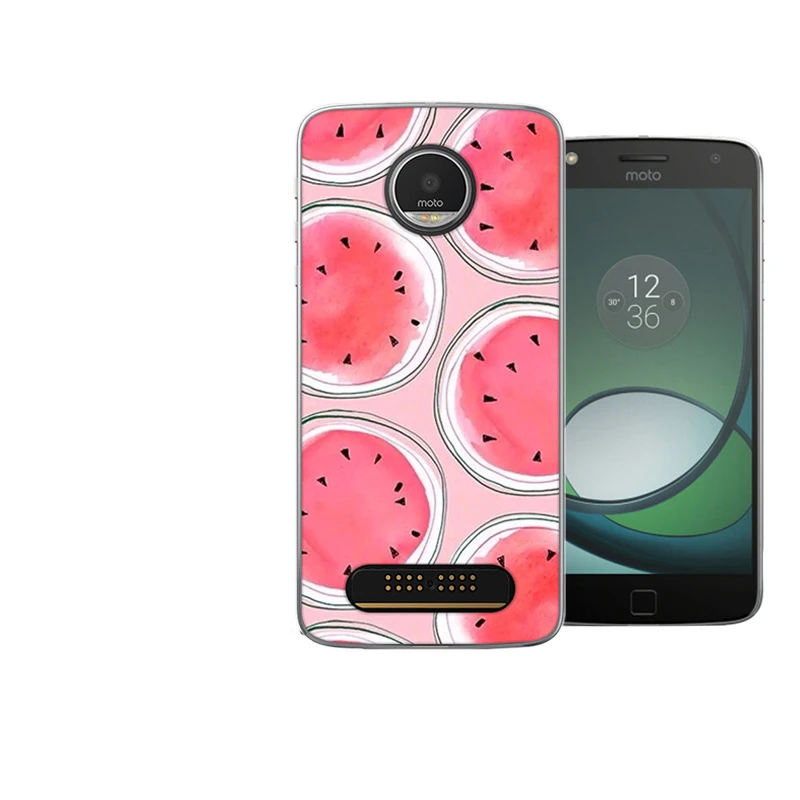 For Motorola Moto Z2 Play Case Cover Soft TPU Silicon Cover Cat Dog Animal Cartoon painted Phone Capa For Moto Z2 Play 5.5\