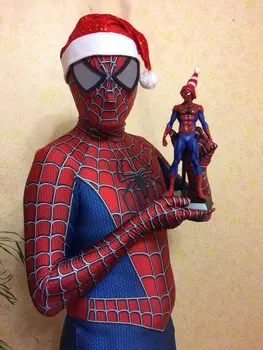 

Red Raimi Spiderman Suit Cosplay Costume 3D Print Spandex Zentai Bodysuit Cosplay High Quality Spider-Man Superhero Costumes