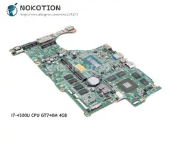 NOKOTION для acer aspire V5-573G Материнская плата ноутбука GT750M 4 г SR16Z I7-4500U Процессор DAZRQMB18F0 основная плата