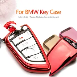 KUKAKEY ТПУ Автомобильный держатель для ключей основа сумка чехол для BMW 1 2 5 7 серии X1 X3 X4 X5 F15 X6 218i F48 ручной брелок для ключей