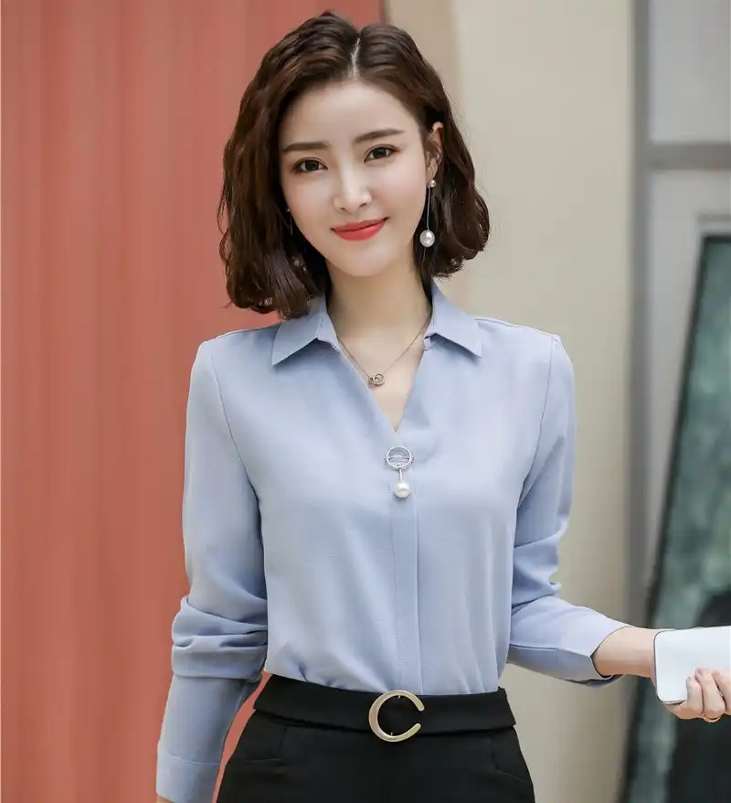 grey formal shirt women's