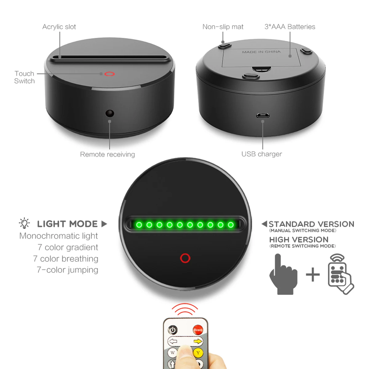 Акриловый Лотос 3D светодиодный ночник 7 цветов USB голограмма Декор лампы настольные огни День рождения подарок для детей друзей