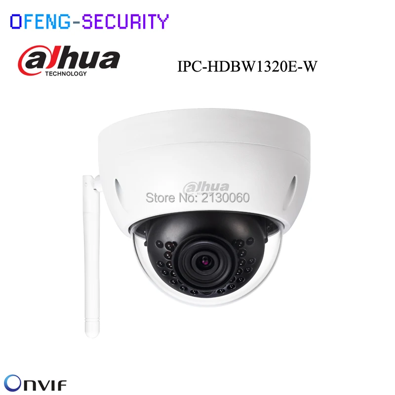 Original Dahua dome IP Camera 3MP DH IPC HDBW1320E W wifi Network IR