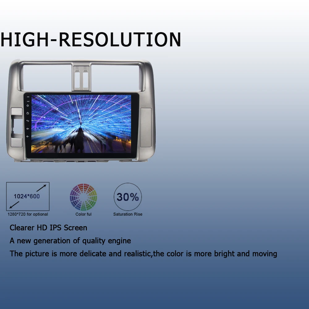 Top Car 1 din IPS Android 9.0 Multimedia player for Toyota Prado 150 2010 2011 2012 2013 Autoradio built-in GPS 4Gb+64Gb DSP HDMI 3