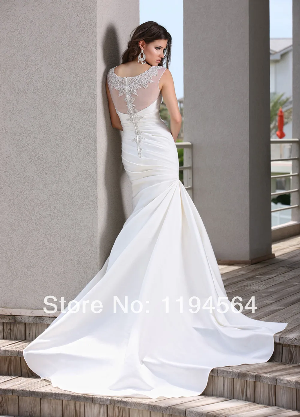 Liques And Beaded See Through Wedding Reception Dress Fashion Liques And Beaded See Through Wedding Reception Dress Fashion 2017 White Mermaid Taffeta Bridal Gowns Free Shipping Wh1298 In Dresses From