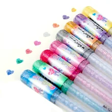 M& G 8 цветов/набор гелевых ручек с блестками 1,0 мм, металлические неоновые мелки Цвета Гелевые Ручки для рисования авторучка подарочные канцелярские принадлежности