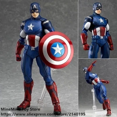 

ZXZ Marvel Avengers Captain America 16cm Action Figure Anime Mini Decoration PVC Collection Figurine Toy model for children