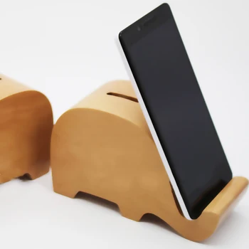 

Wooden Coin Money Bank Unique Kids Gifts Moeny Box Piggy Bank Transparent Saving Pot with Phone Holder Support Function Artware