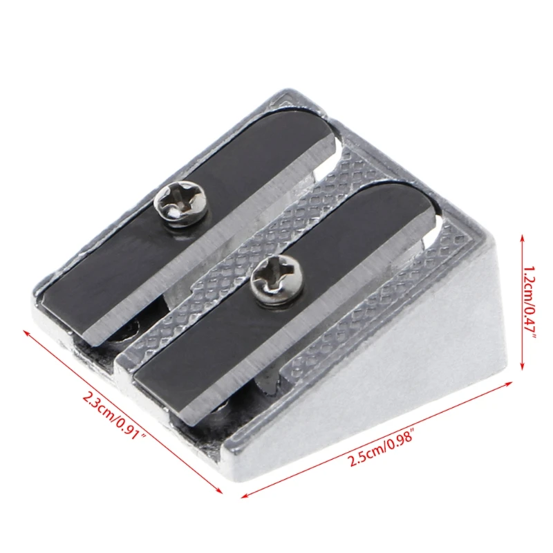 Metal Bevelled Double Hole Pencil Sharpener School Office Sharpener Stationery images - 6