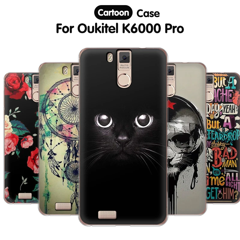 

EiiMoo Cartoon Back Cover For Capa Oukitel K6000 Pro Case Silicon Soft TPU Phone Case For Funda Oukitel K6000 Pro Case Cover 5.0