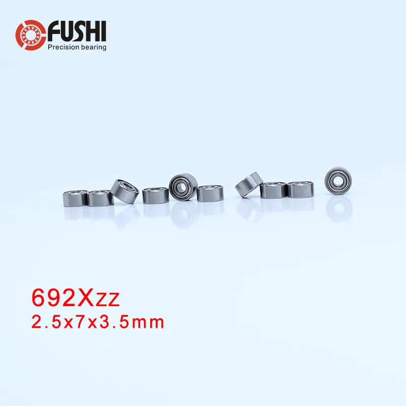 692XZZ ABEC-1 (10 шт.) 2,5x7x3,5 мм Миниатюрные шарикоподшипники 619/2XZZ