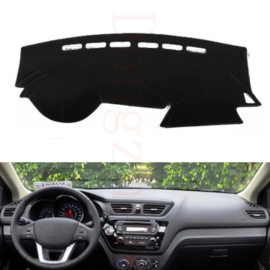 

Dongzhen Car Dashboard Mats Cover Fit For Kia K2 Avoid Light Pad Instrument Platform Dash Board Cover Auto Carpet Car Styling