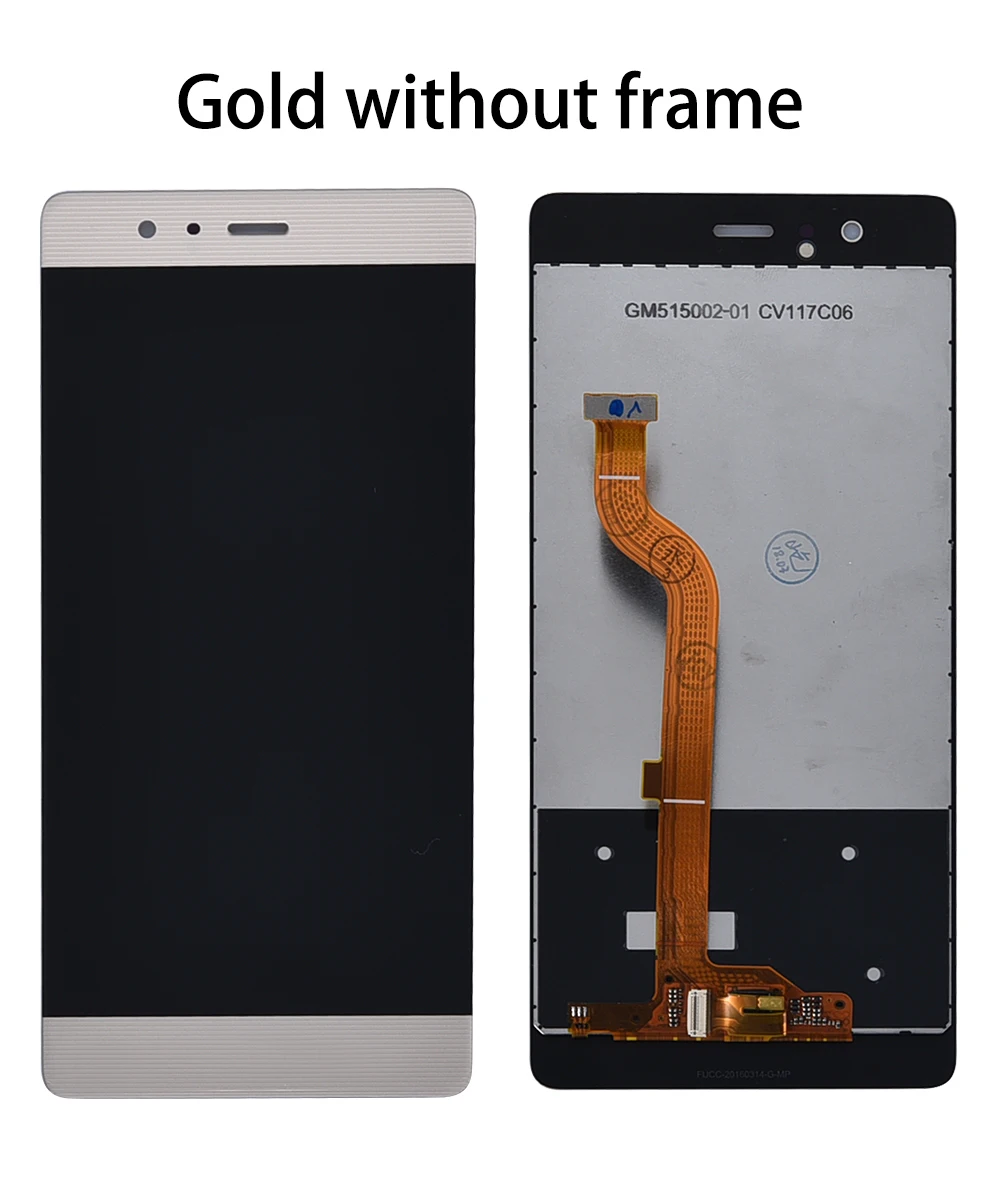 5," ips ЖК-дисплей для HUAWEI P9 дисплей сенсорный экран дигитайзер с рамкой для HUAWEI P9 дисплей EVA-L09 EVA-L19 ЖК-Ремонт