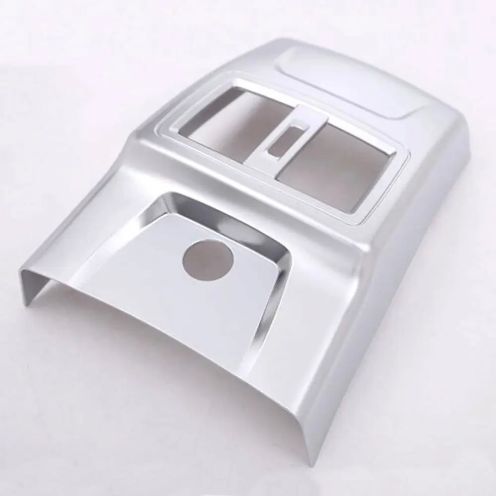 

BBQ@FUKA 1pcs ABS chrome car accessories Anti-kick Rear Air Vent Outlet Cover Trim For BMW(3 comparment) 1 Series 2017