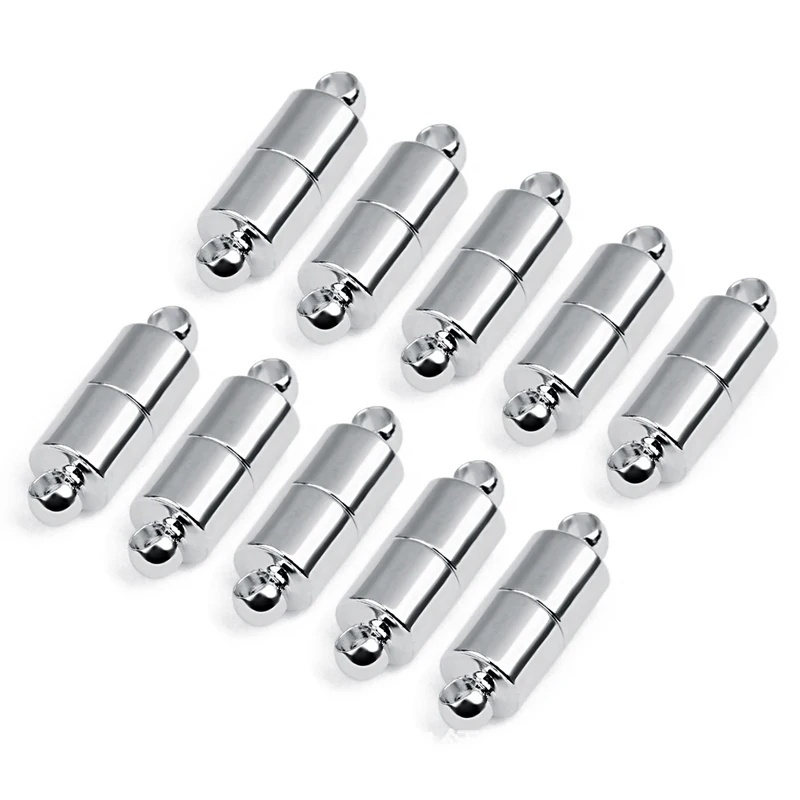 

10pcs 15x5mm White K Bullet Strong Magnetic Clasps&Hooks Jewelry Findings Making Handmade Clasps For Bracelets Connector Hook