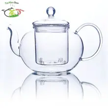 1х большой термостойкий прозрачный стеклянный цветочный чайник 910 мл, кофейник с фильтром для заварки и крышкой