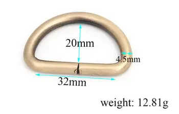 

32x20mm Anti brass D Ring for Bag parts Bag hardware accessories, Shoes, Buckle belt parts DIY accessories