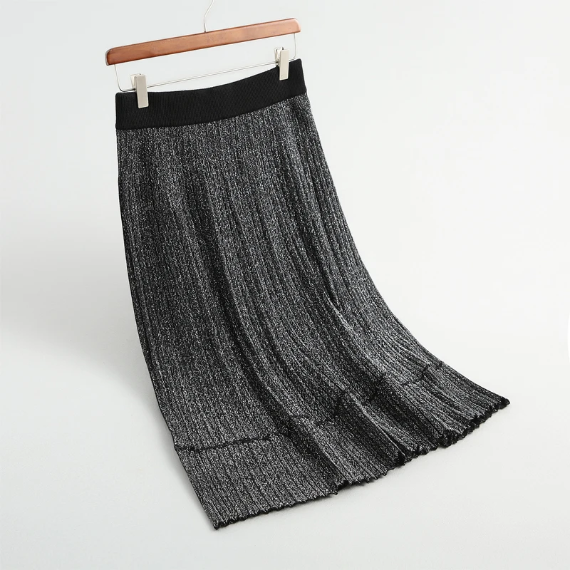 Buy Autumn women skirts casual solid color striped