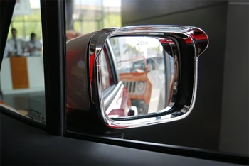 

Lapetus Accessories For Jeep Renegade 2015 - 2020 Rearview Mirror Rain Eyebrow Deflector Blades Rear View Back Mirror Cover Kit