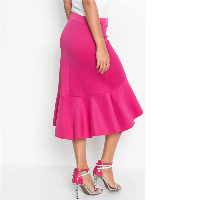 HOT sell Fashion 2018 Summer style skirts womens Irregular Lotus Leaf Skirt Ladies Casual Knee Length skirt Femme Saia Y05#N (8)