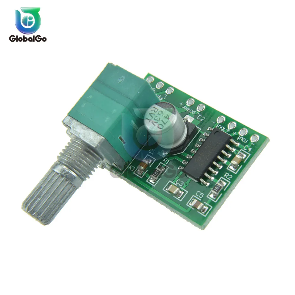 

PAM8403 5V Power Audio Amplifier Board 2 Channel 3W Volume Control / USB Power With Switch Potentiometer