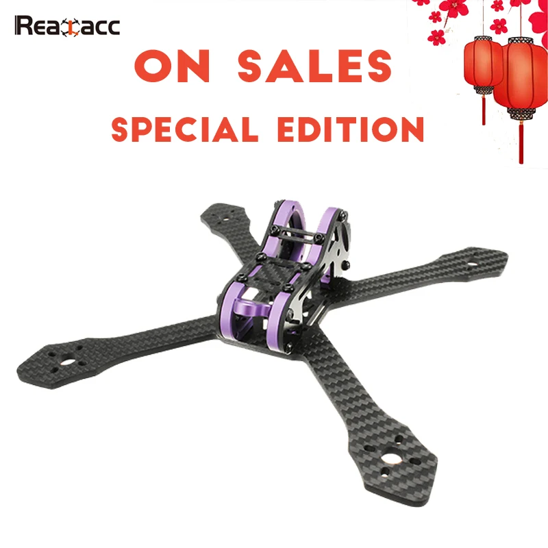 

Special Edition Realacc Purple215 215mm 4mm Arm Thickness Carbon Fiber DIY RC Racing Frame Kit For FPV Racer Drones Quadcopter