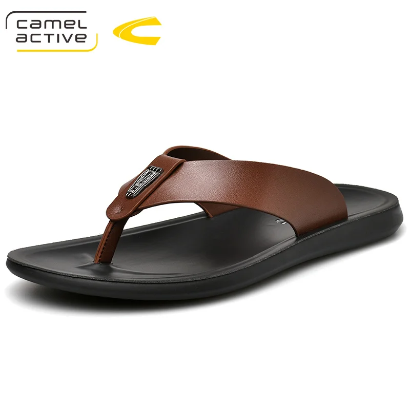 Мужские Пляжные шлепанцы Camel Active черные Нескользящие повседневная обувь лето