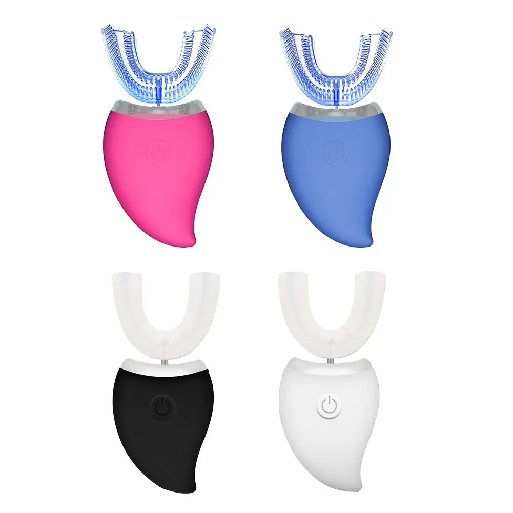 

New Toothbrush Ultrasonic Sonic U-shaped Blue Light Electric Automatic Waterproof USB Rechargeable Smart Teeth Whitening Brush
