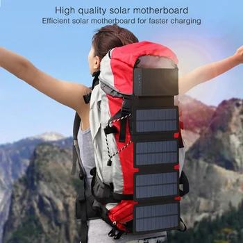 

folding solar charger power bank Solar panel sunpower battery 30000mah solar celles Outdoors External solar battery pack
