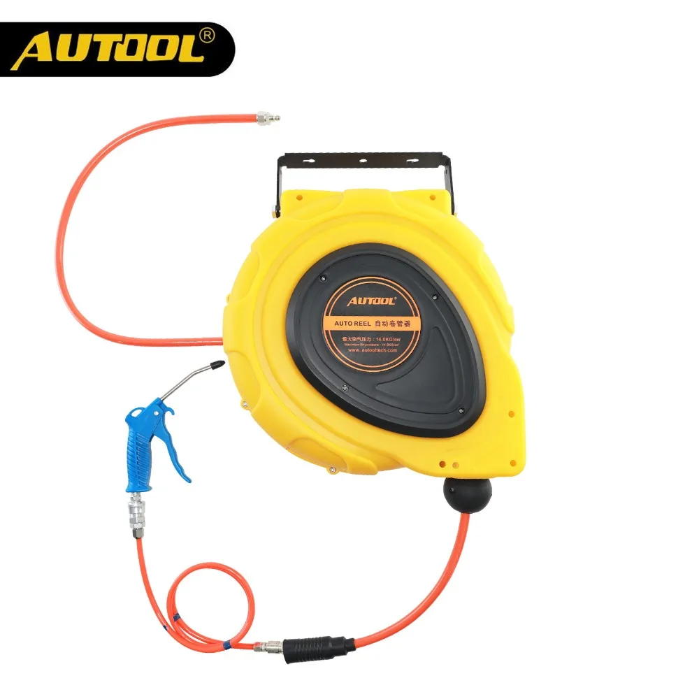 

AUTOOL Air Hose Reel Automatically Retractable Hoses 15m 3/8 inch Cable Reel Hose Strage Car Washing Washer Diagnostic