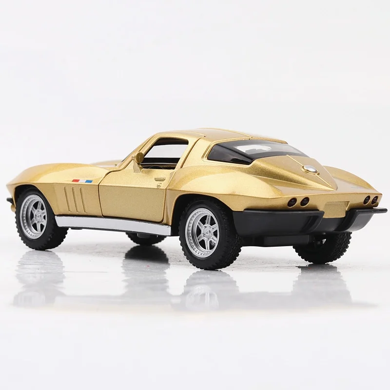 1/32 масштаб Форсаж 8 Chevrolet Corvette C2 литая Тяговая машина подарки для детей|Наземный