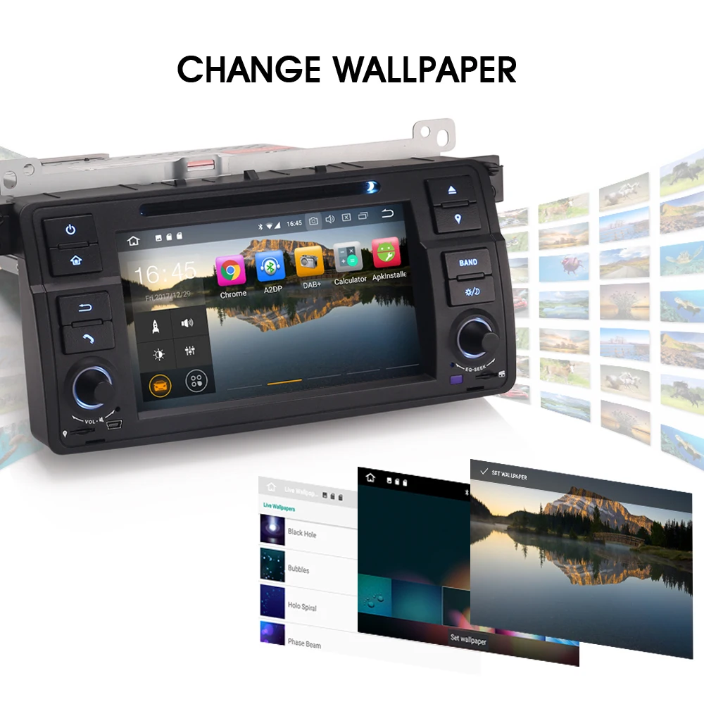 Best Android 8.0 Car Sat Nav DAB+ WiFi 3G Radio Player DTV-IN GPS CD DVR Car Multimedia Player for BMW E46 3er M3 Rover 75 MG ZT 4