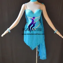 KAKA-L1567, Женская Одежда для танцев, латинское платье c бахромой для девочек, платья для сальсы, танго, Самба Румба Чача платье латиноамериканское танцевальное платье