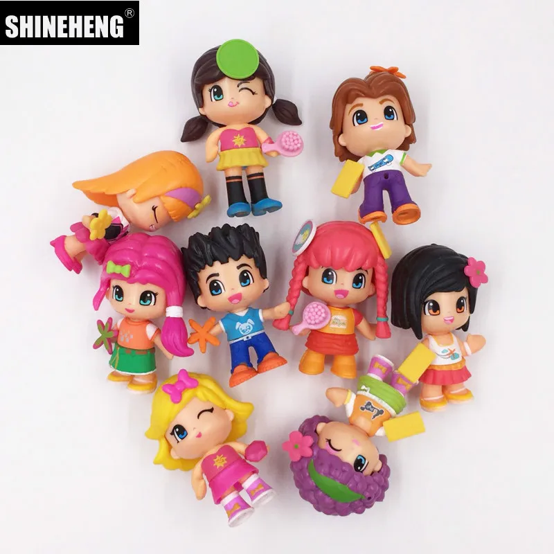 

SHINEHENG Pinypon Scented Vinyl Dolls Detachable Action Figure Toys Fashion Girl Puppets Doll Birthday Gifts